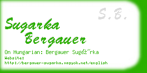 sugarka bergauer business card